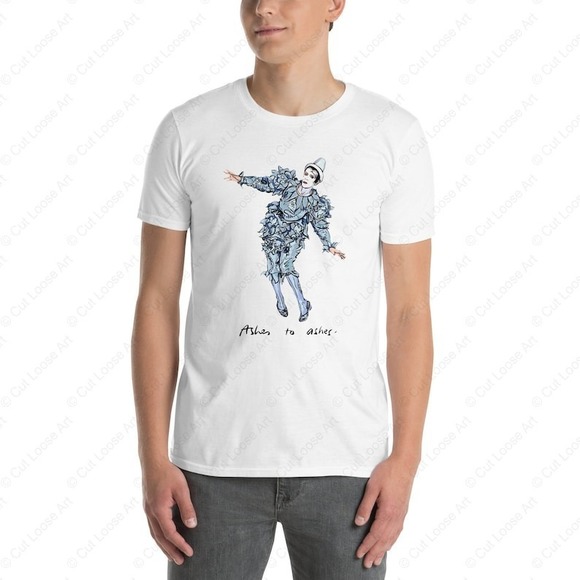 Ashes To Ashes - David Bowie - Full Length Illustration T-Shirt - Picture 1 of 4